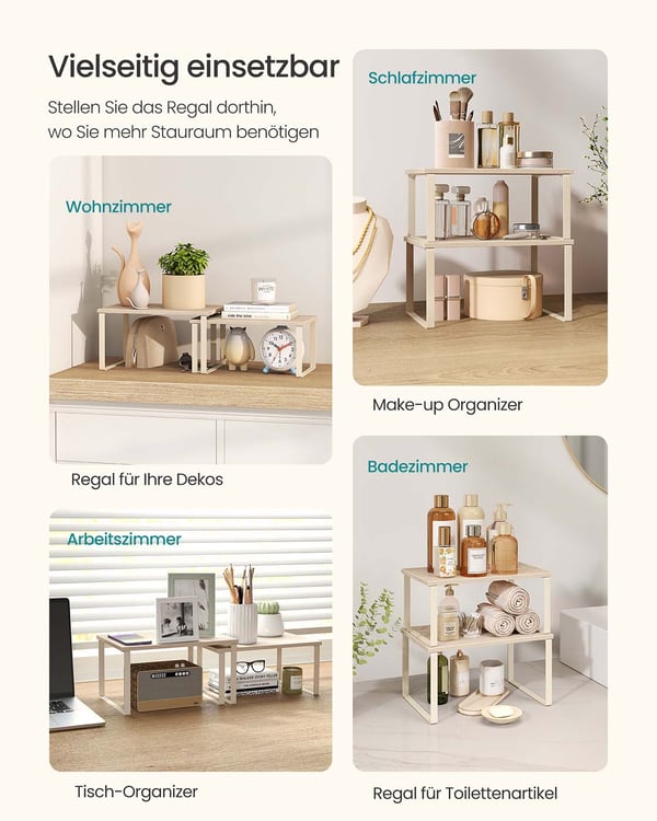Krydderistativ, 19,5x29,7x15,8 cm og 18,5x29,7x13,7 cm, Travertin Beige