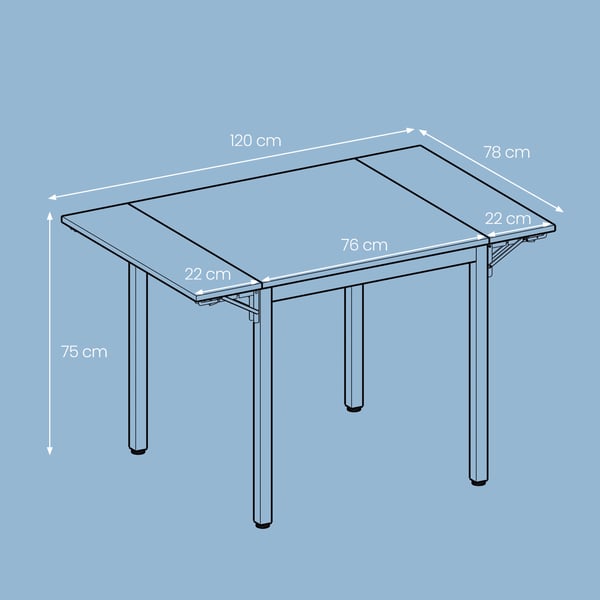 Spisebord, 78x120x76,2 cm, Brun