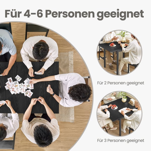 Spisebord, Foldbart Køkkenbord, 78x120x76,2 cm, Sort
