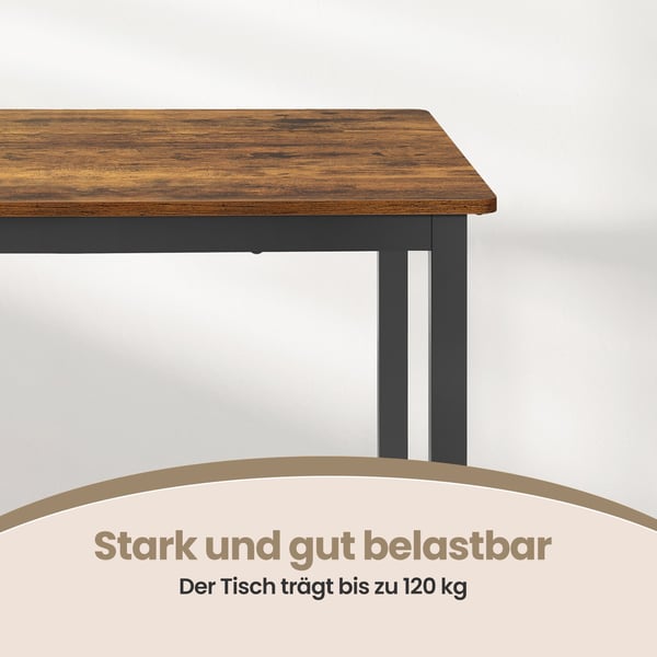 Matbord, 70x110x77 cm, svart