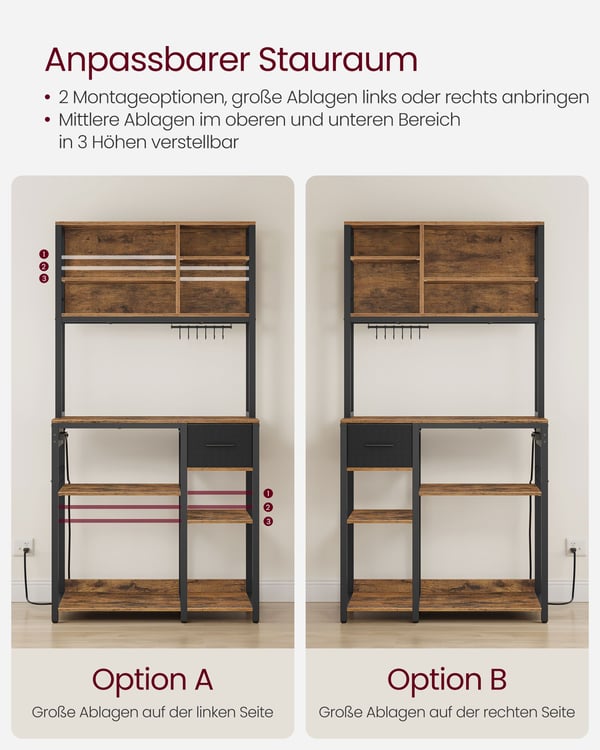 Kjøkkenhylle, 40x100x180,4 cm, Brun