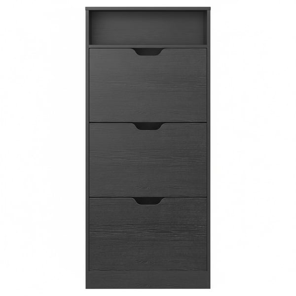 Kenkäkaappi, 24x60x139 cm, Musta Kenkäkaappi, 24x60x139 cm, Musta