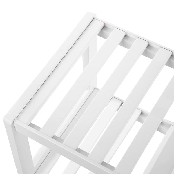 Skohylde, bambus, 70x33x26 cm, hvid