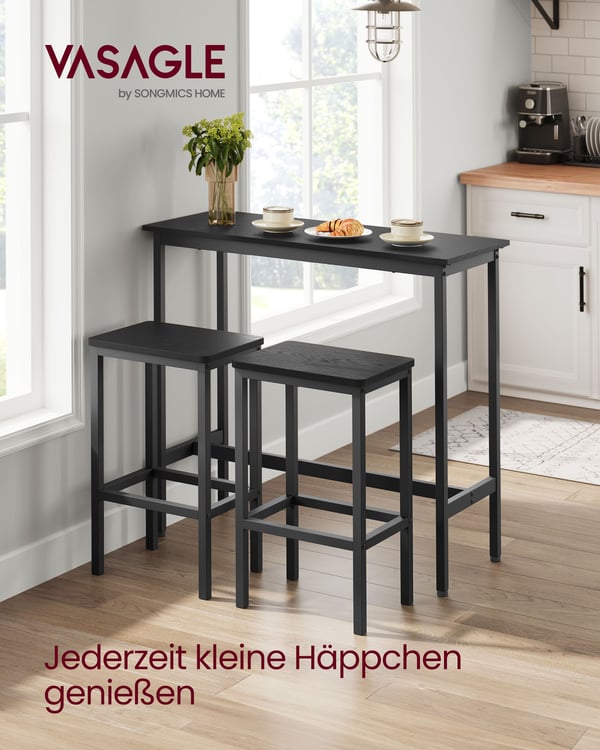 Spisegruppe, 100x40x90 cm, Vintage Brun Svart