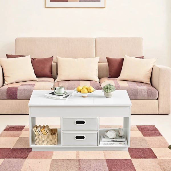 Soffbord, 50x100x48 cm, Vit