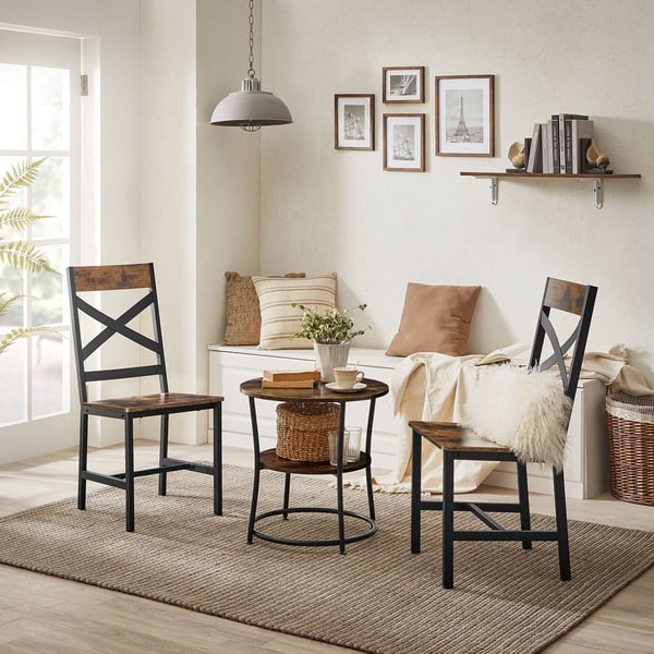 Spisestolsett, 43,4x43x95,5 cm, Brun Svart
