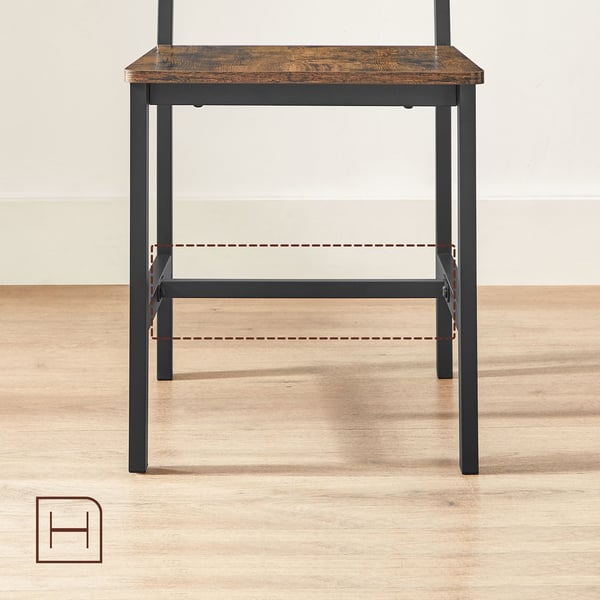 Spisestolsett, 43,4x43x95,5 cm, Brun Svart