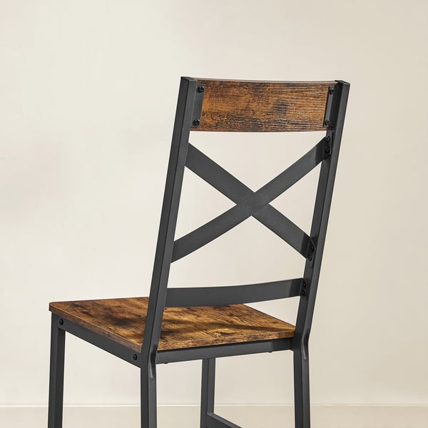 Spisestolsett, 43,4x43x95,5 cm, Brun Svart