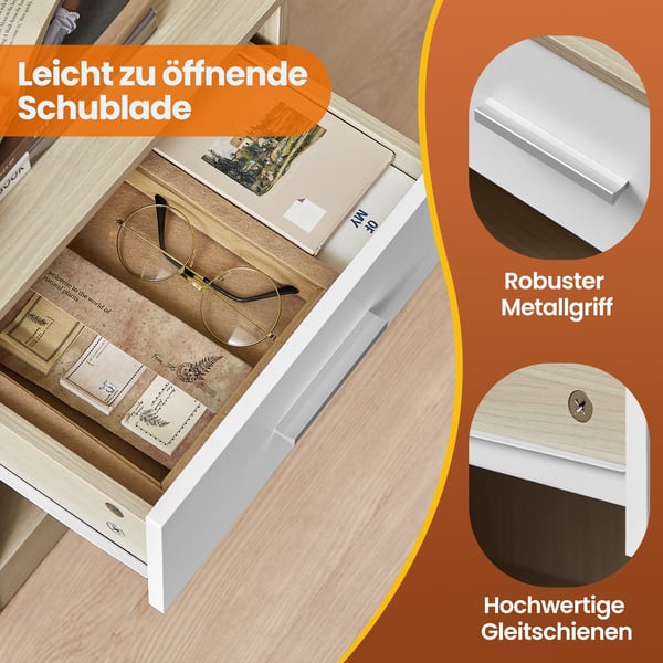 Nattduksbord, 28,1x39,1x41,1 cm, Beige