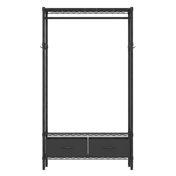 Tøjstativ, 40x90x180 cm, Sort, Metal