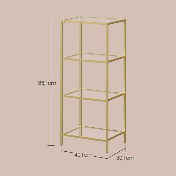 Reolenhed, 30x40x95 cm, Guld