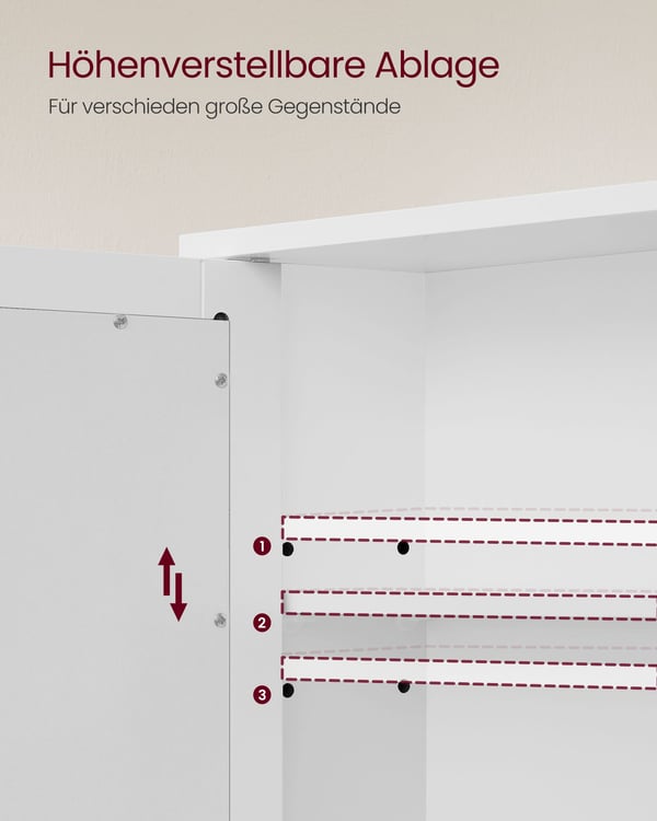 Baderomsskap, 15x65x75 cm, Hvit