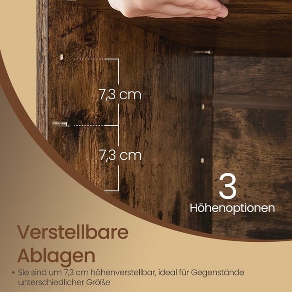 Kenkäteline, 30.4x78.6x48.1 cm, Ruskea
