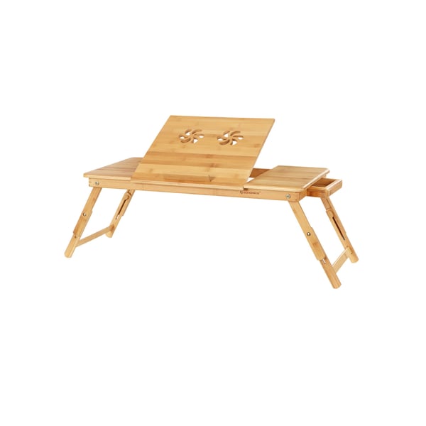 Laptopbord, bambu, 72x21-29x35 cm