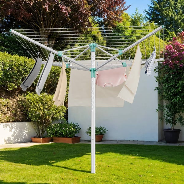 Roterende tørrestativ, 170x170x121-183 cm, Sort