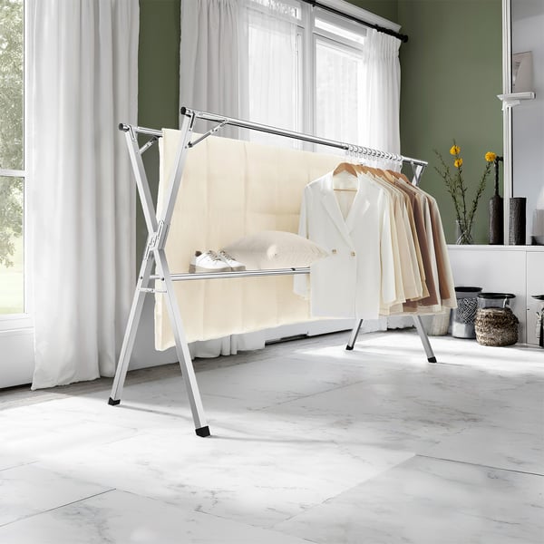 Klesstativ, 66x133x130 cm, Grå