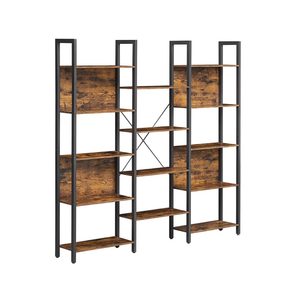Stigehylle, 158x24x166 cm, Brun Svart Stigehylle, 158x24x166 cm, Brun Svart