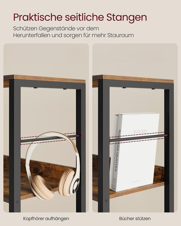 Bogreol, 30x60x144 cm, Brun