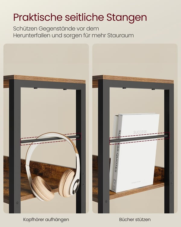 Bogreol, 30x60x178 cm, Brun