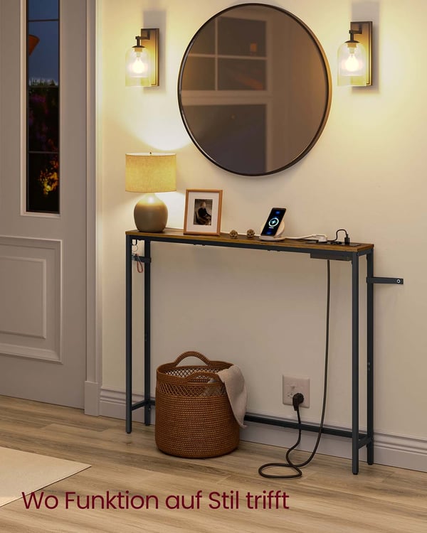 Konsolbord, 15x100x80 cm, Brun