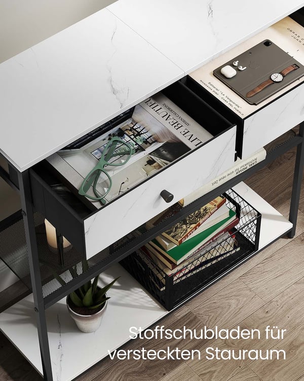 Konsolbord, 24x76x80 cm, Hvid