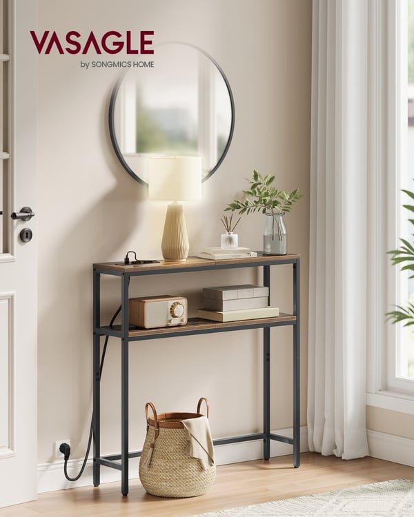 Konsolbord, 20x80x80 cm, Brun