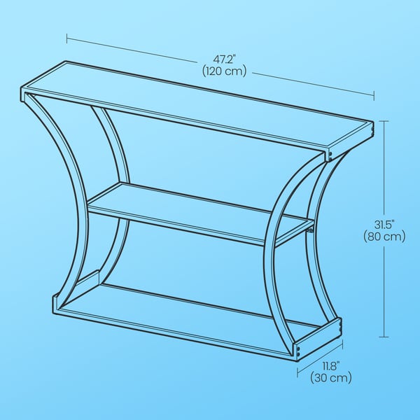 Konsolbord, 120x30x80 cm, Brun