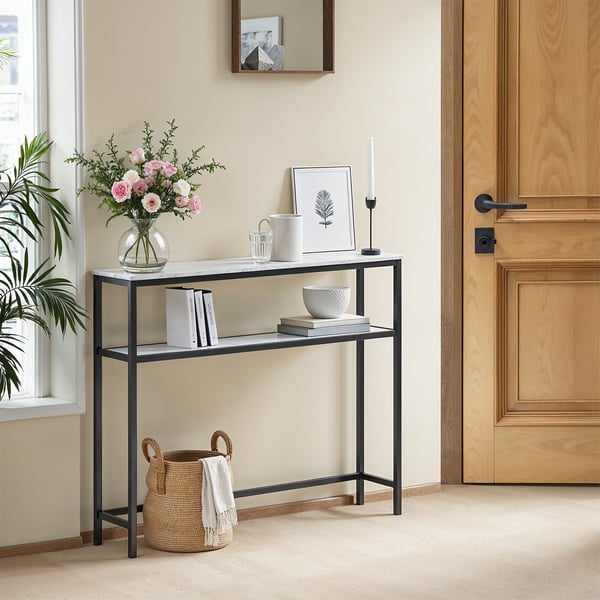 Konsolbord, 20x80x80 cm, Hvid