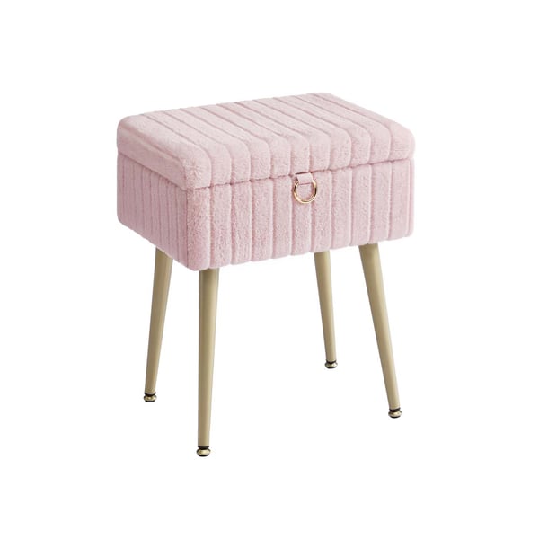 Puf til sminkebord, 30x40x50 cm, pink