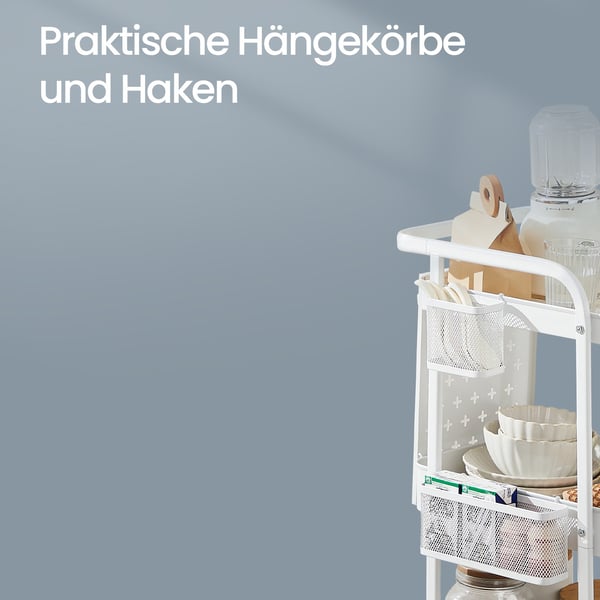 Vogn, 32.3x49.4x73.9 cm, Hvid