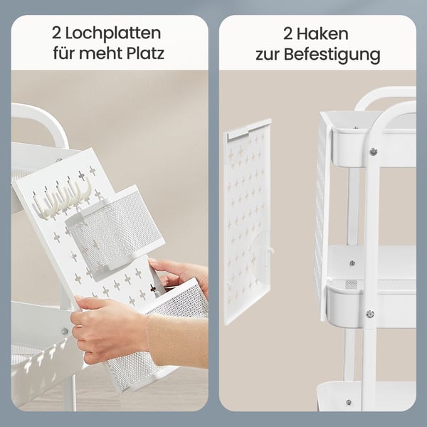 Vogn, 32.3x49.4x73.9 cm, Hvid