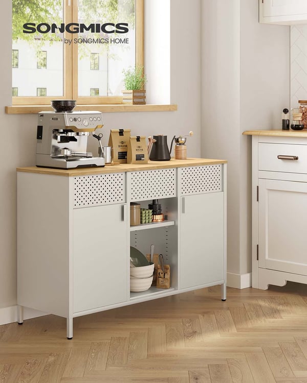 Opbevaringsskab, 40x110x76 cm, sandbeige