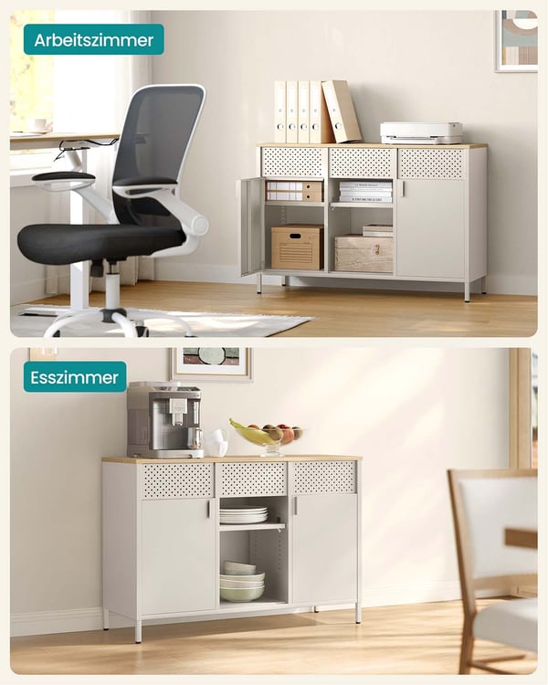 Opbevaringsskab, 40x110x76 cm, sandbeige