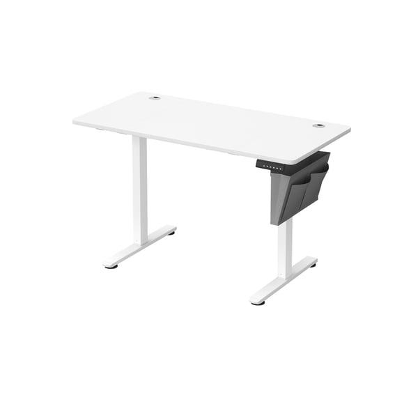 Elektrisk høydejusterbart skrivebord, 60x120x72-120 cm, Hvit