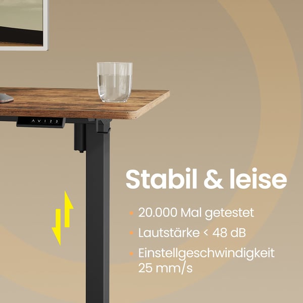 Skrivebordsunderstell, Høydejusterbart elektrisk, 59,7x90,1x72,1 cm, Svart