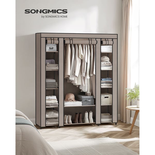 Klesskap, 175x150x45 cm, Taupe