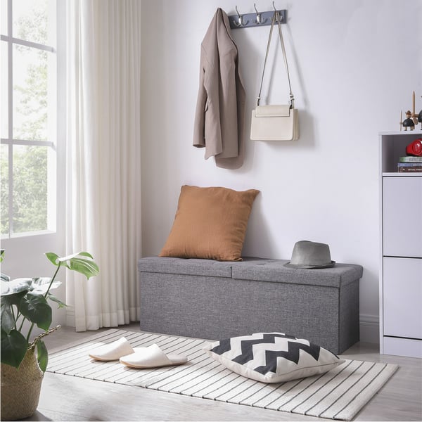 Oppbevaringsbenk, 38x110x38 cm, Grå