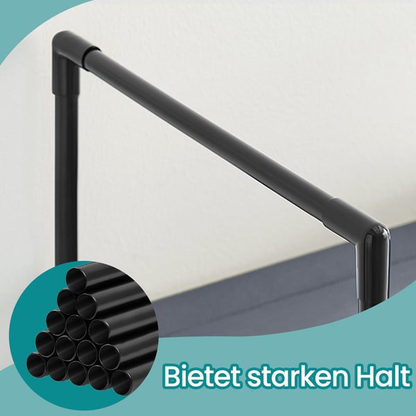 Kenkähylly, 45x28x173 cm, Harmaa