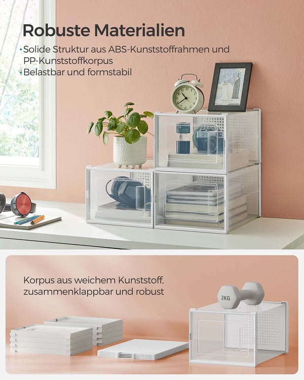 Skobokssett, 35x25x18.5 cm, Transparent