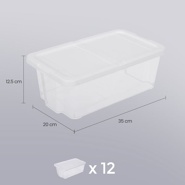 Skoboks, 35x12,5x20 cm, Transparent