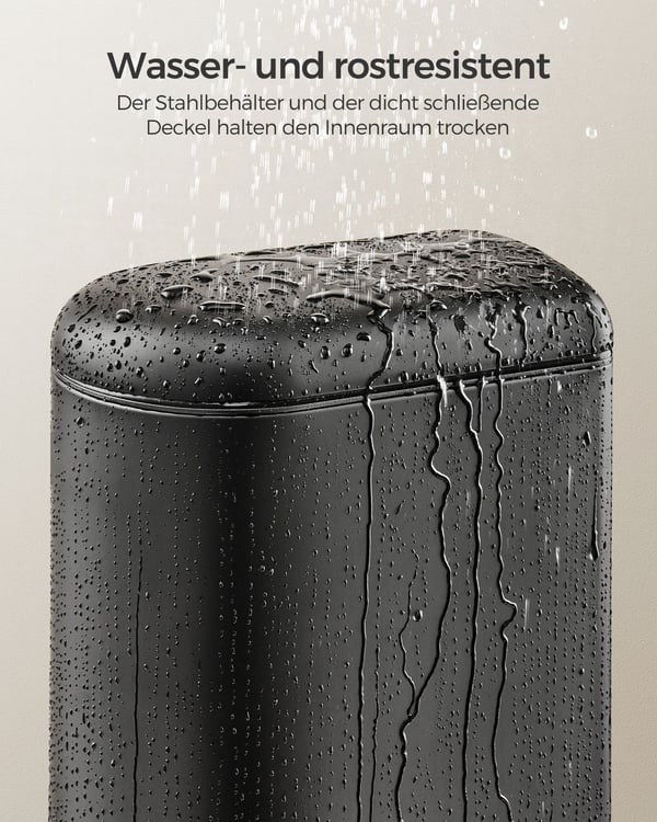 Skraldespand, 34,5x18,5x39 cm, Sort