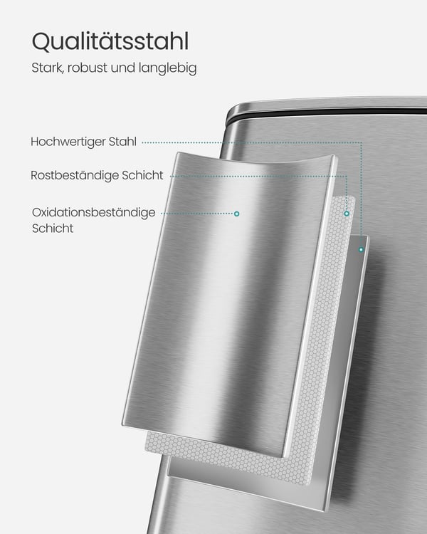 Affaldsspand, 20 Liter, Stål, Beige