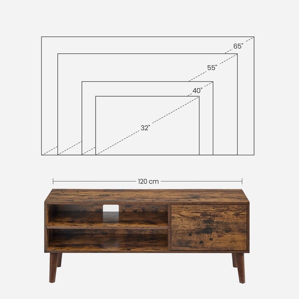 TV-skab, 40x120x49 cm, brun