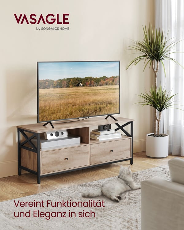 TV-benk, 120x40x50 cm, Brun Svart