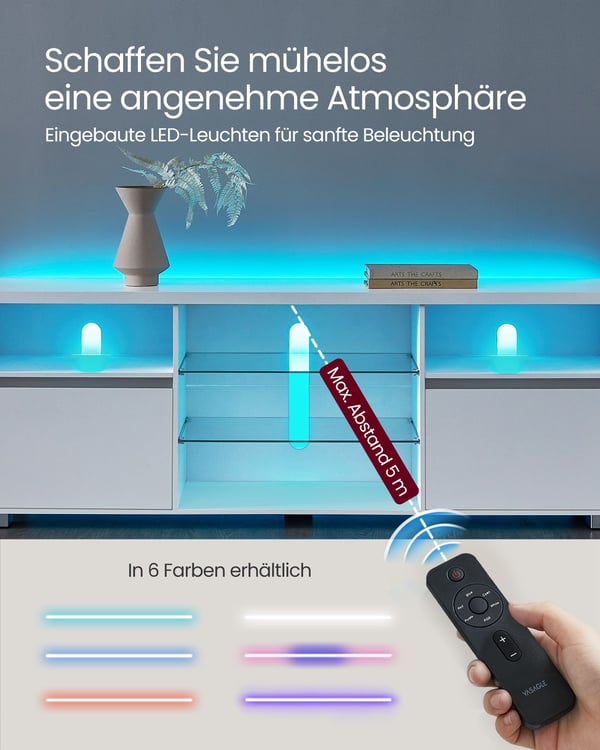TV-skab, 40x160x60 cm, Hvid
