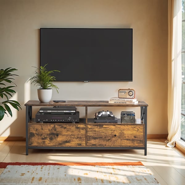 TV-benk, 120x40x50 cm, Brun Svart