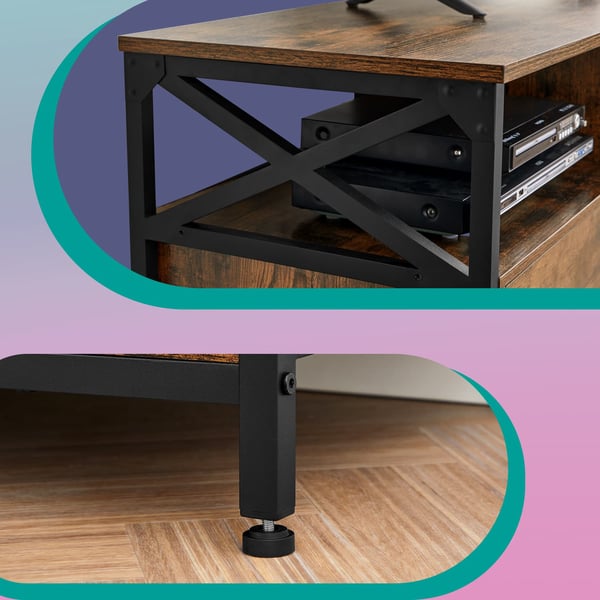 TV-benk, 147x40x50 cm, brunsvart