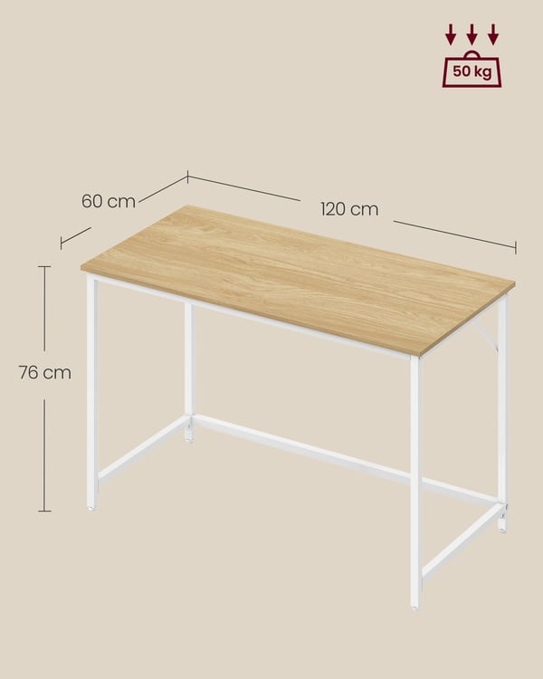 Skrivebord, 80x50x75 cm, Brun