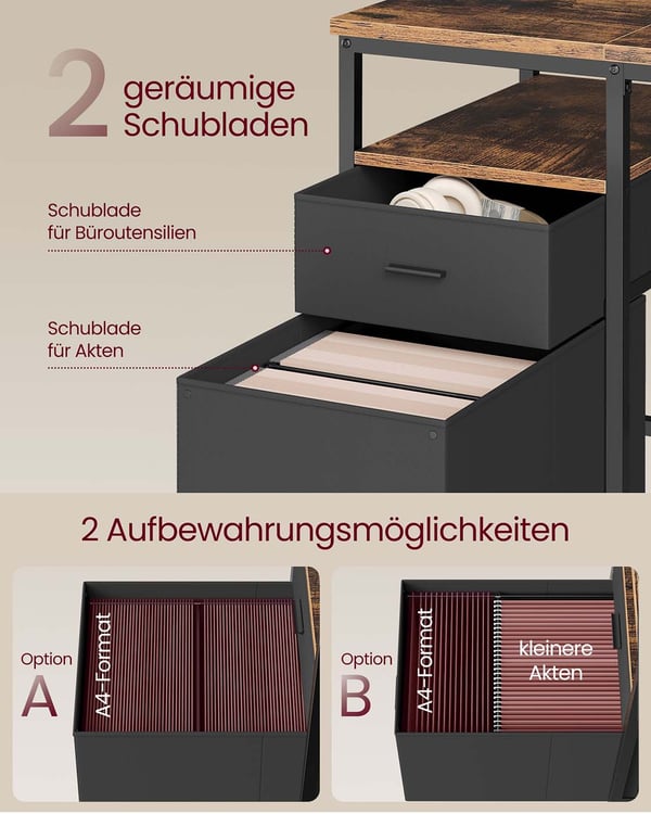 Skrivebord, 60x160x76 cm, Brun