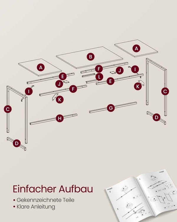 Skrivebord, 120x60x75 cm, Brun Svart